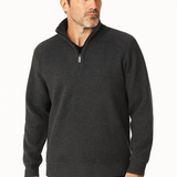 Jackdaw - Mens Finley 1/4 Chenille Sherpa Jumper - Charcoal - Wildvine Clothing, Spalding, Lincolnshire