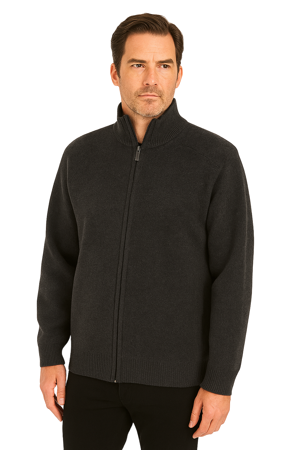 Jackdaw - Mens Elijah Chenille Sherpa Full Zip Jumper - Charcoal - Wildvine Clothing, Spalding, Lincolnshire