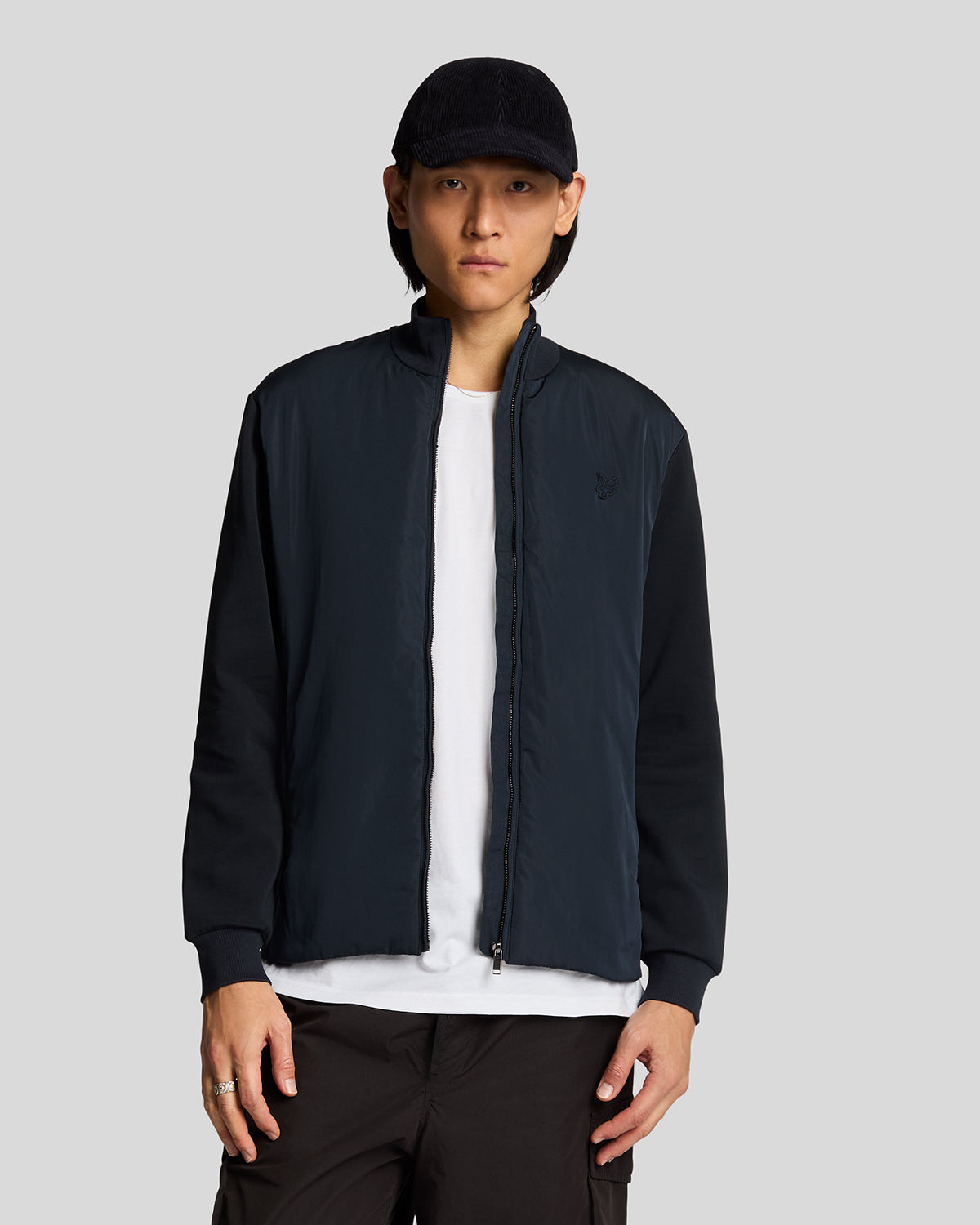 Lyle & Scott - Mens Tonal Hybrid Jacket - Dark Navy Z271 - Wildvine Clothing, Spalding, Lincolnshire