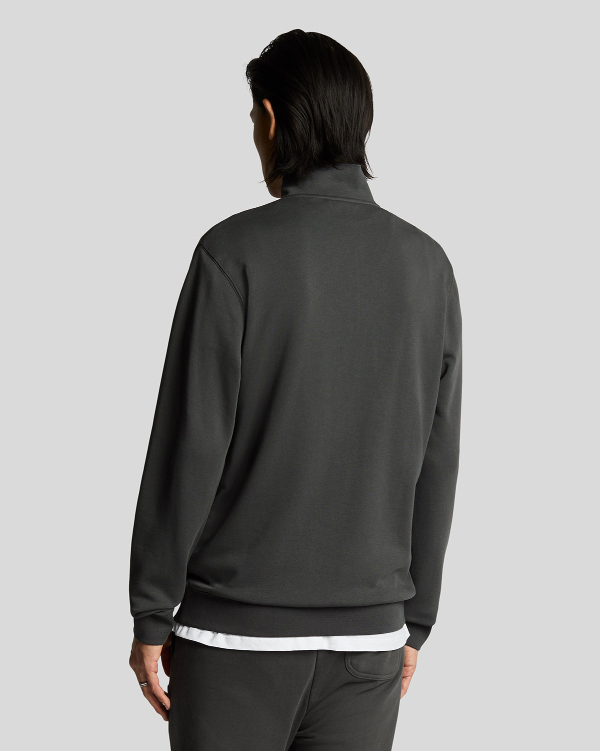 Lyle & Scott - Mens Superfine Quarter Zip Sweatshirt - Gunmetal W635 - Wildvine Clothing, Spalding, Lincolnshire
