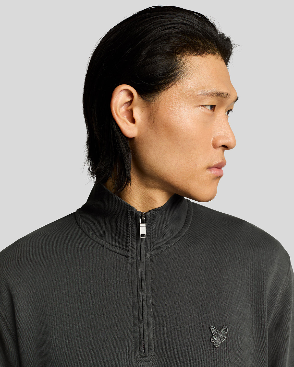 Lyle & Scott - Mens Superfine Quarter Zip Sweatshirt - Gunmetal W635 - Wildvine Clothing, Spalding, Lincolnshire