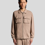 Lyle & Scott - Mens Interlock Jersey Overshirt - Cobblestone X084 - Wildvine Clothing, Spalding, Lincolnshire