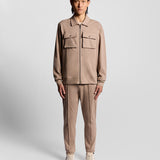 Lyle & Scott - Mens Interlock Jersey Overshirt - Cobblestone X084 - Wildvine Clothing, Spalding, Lincolnshire