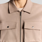 Lyle & Scott - Mens Interlock Jersey Overshirt - Cobblestone X084 - Wildvine Clothing, Spalding, Lincolnshire