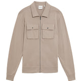 Lyle & Scott - Mens Interlock Jersey Overshirt - Cobblestone X084 - Wildvine Clothing, Spalding, Lincolnshire