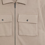 Lyle & Scott - Mens Interlock Jersey Overshirt - Cobblestone X084 - Wildvine Clothing, Spalding, Lincolnshire