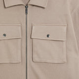 Lyle & Scott - Mens Interlock Jersey Overshirt - Cobblestone X084 - Wildvine Clothing, Spalding, Lincolnshire