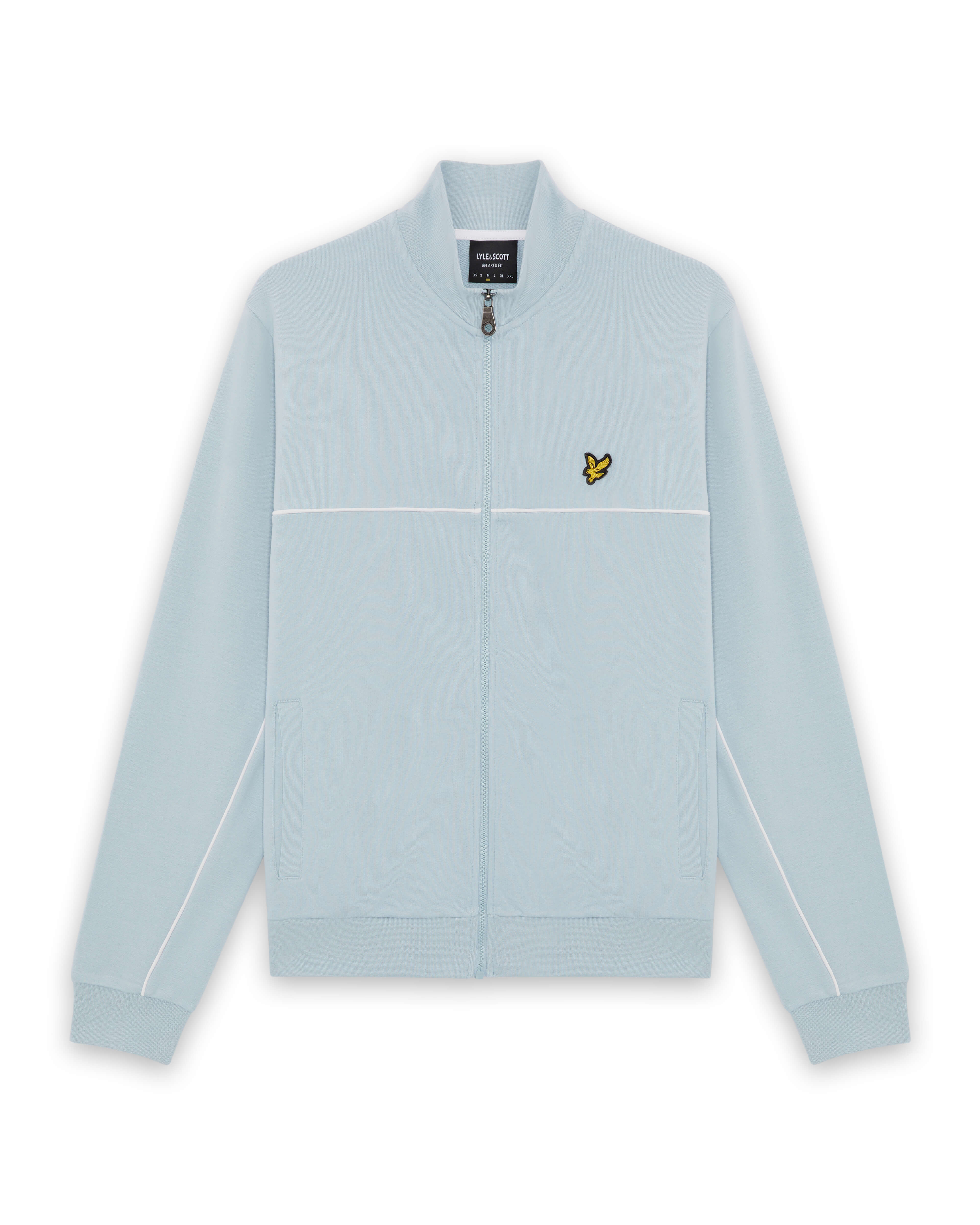 Lyle & Scott - Mens Piped Full Zip Track Top - Opal Blue - ML2507V W596 - Wildvine Clothing, Spalding, Lincolnshire