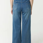 QED London - Ladies - Ankle Length Wide Leg String Jeans - Denim - Wildvine Clothing, Spalding, Lincolnshire