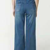 QED London - Ladies - Ankle Length Wide Leg String Jeans - Denim - Wildvine Clothing, Spalding, Lincolnshire