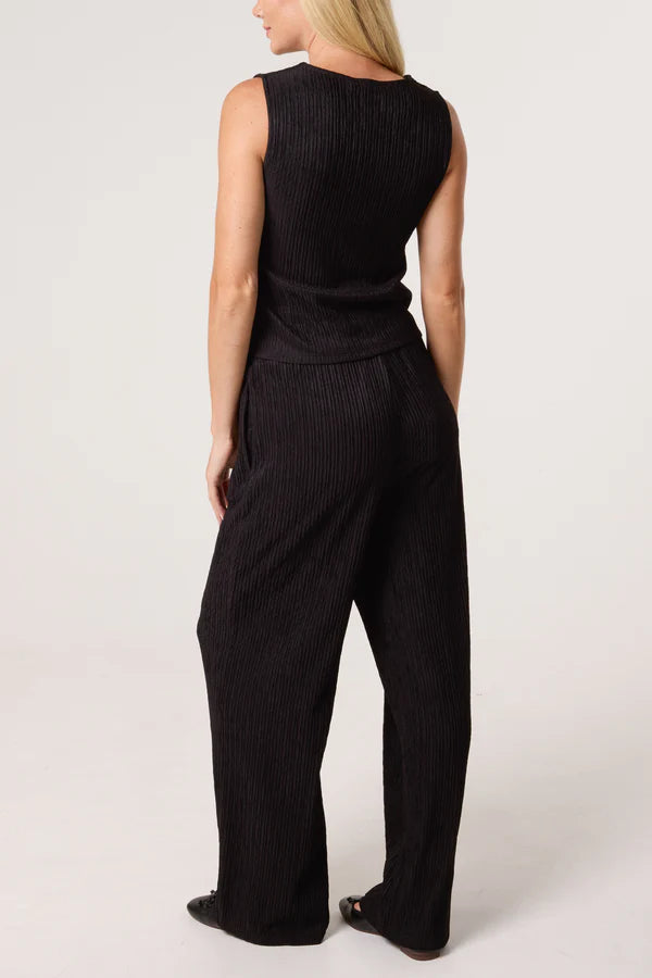 QED London - Ladies - Textured Waistcoat & Trouser Set - Wildvine Clothing, Spalding, Lincolnshire