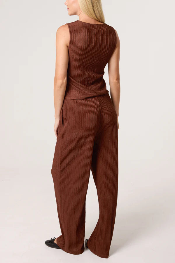 QED London - Ladies - Textured Waistcoat & Trouser Set - Wildvine Clothing, Spalding, Lincolnshire