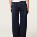 QED London - Ladies - Elastic Waist Heart String Jeans - indigo - Wildvine Clothing, Spalding, Lincolnshire
