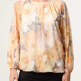 Misumi - Ladies - Floral Print Mesh Blouse - Floral - Wildvine Clothing, Spalding, Lincolnshire