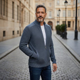 Jackdaw - Mens Noah Full Zip Fleece Lined Jumper - Denim - Wildvine Clothing, Spalding, Lincolnshire