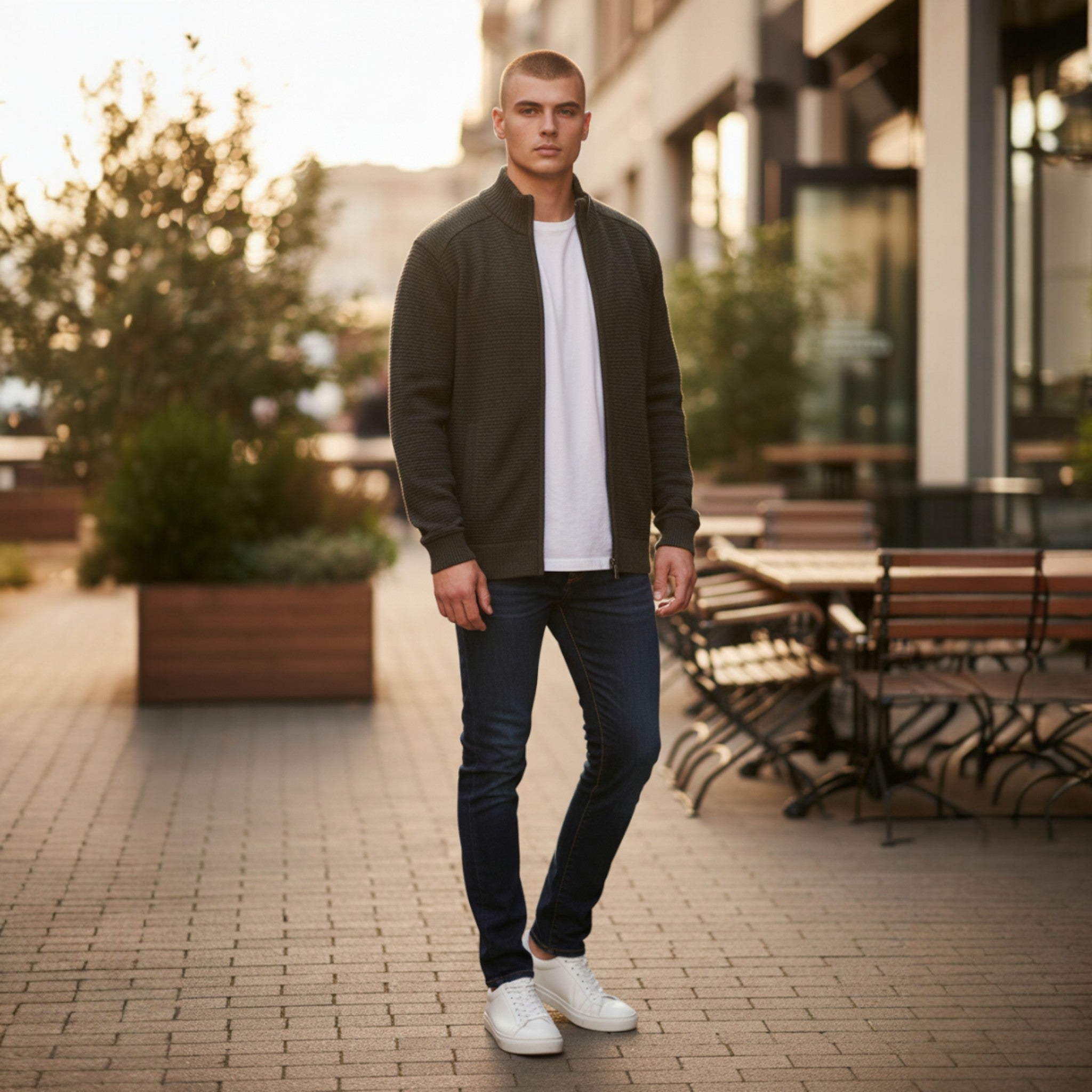 Jackdaw - Mens Noah Full Zip Fleece Lined Jumper - Green - Wildvine Clothing, Spalding, Lincolnshire