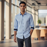 OLYMP - Mens Shirt - Luxor Modern Fit Shirt Light Blue 040064 10 - Wildvine Clothing, Spalding, Lincolnshire