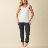 D.E.C.K By Decollage - Ladies Pia Vest Top In Cream - Wildvine Clothing, Spalding, Lincolnshire
