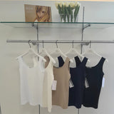 D.E.C.K By Decollage - Ladies Pia Vest Top In Cream - Wildvine Clothing, Spalding, Lincolnshire