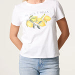 QED - Ladies - "Lemon" Embellished Print T-Shirt - Wildvine Clothing, Spalding, Lincolnshire