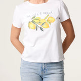QED - Ladies - "Lemon" Embellished Print T-Shirt - Wildvine Clothing, Spalding, Lincolnshire