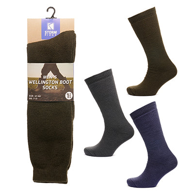 Mens Wellington Socks - (1 pair) - Wildvine Clothing, Spalding, Lincolnshire