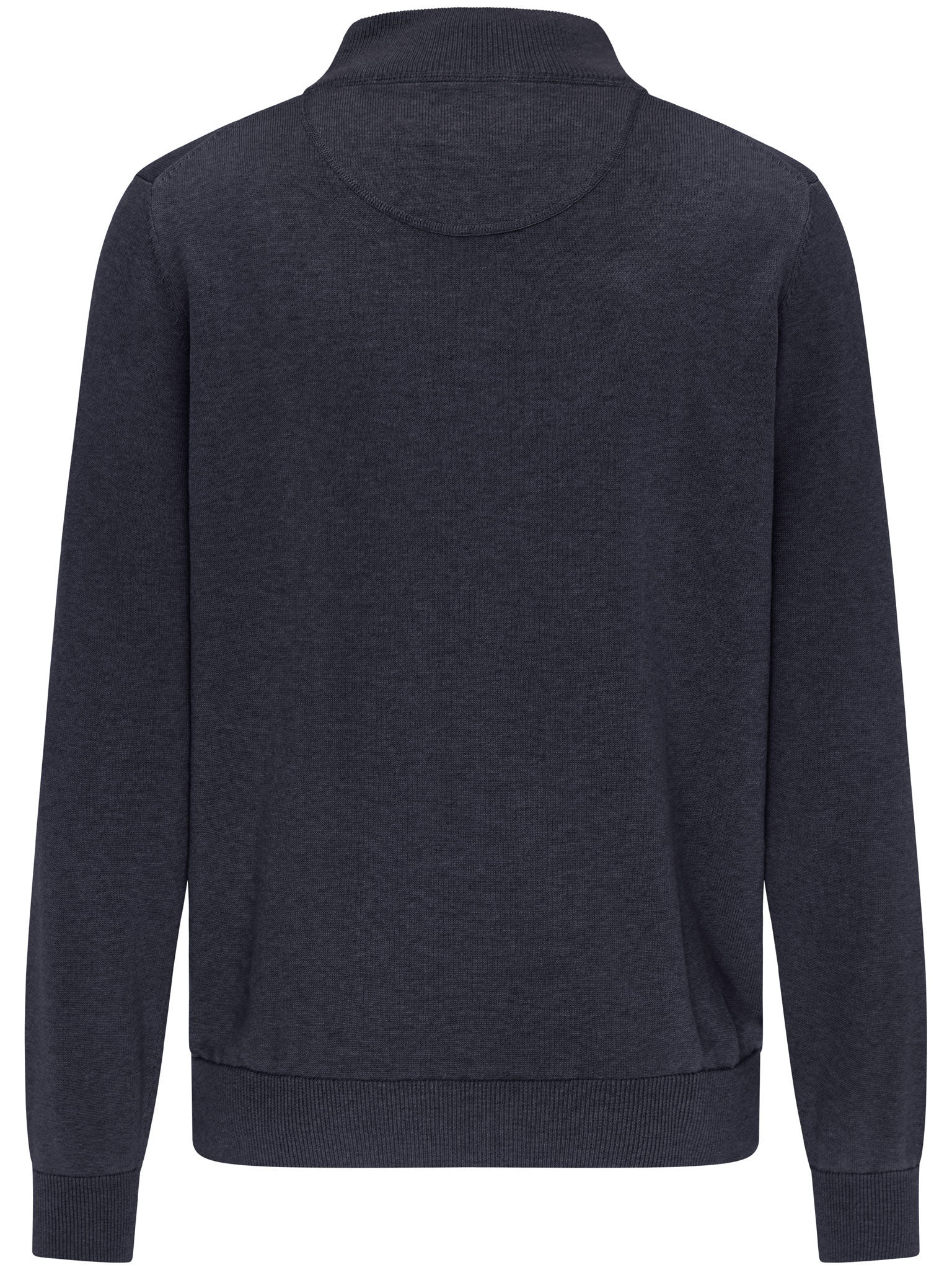 Fynch-Hatton - Mens Knitwear - Zip Troyer - Navy - Wildvine Clothing, Spalding, Lincolnshire