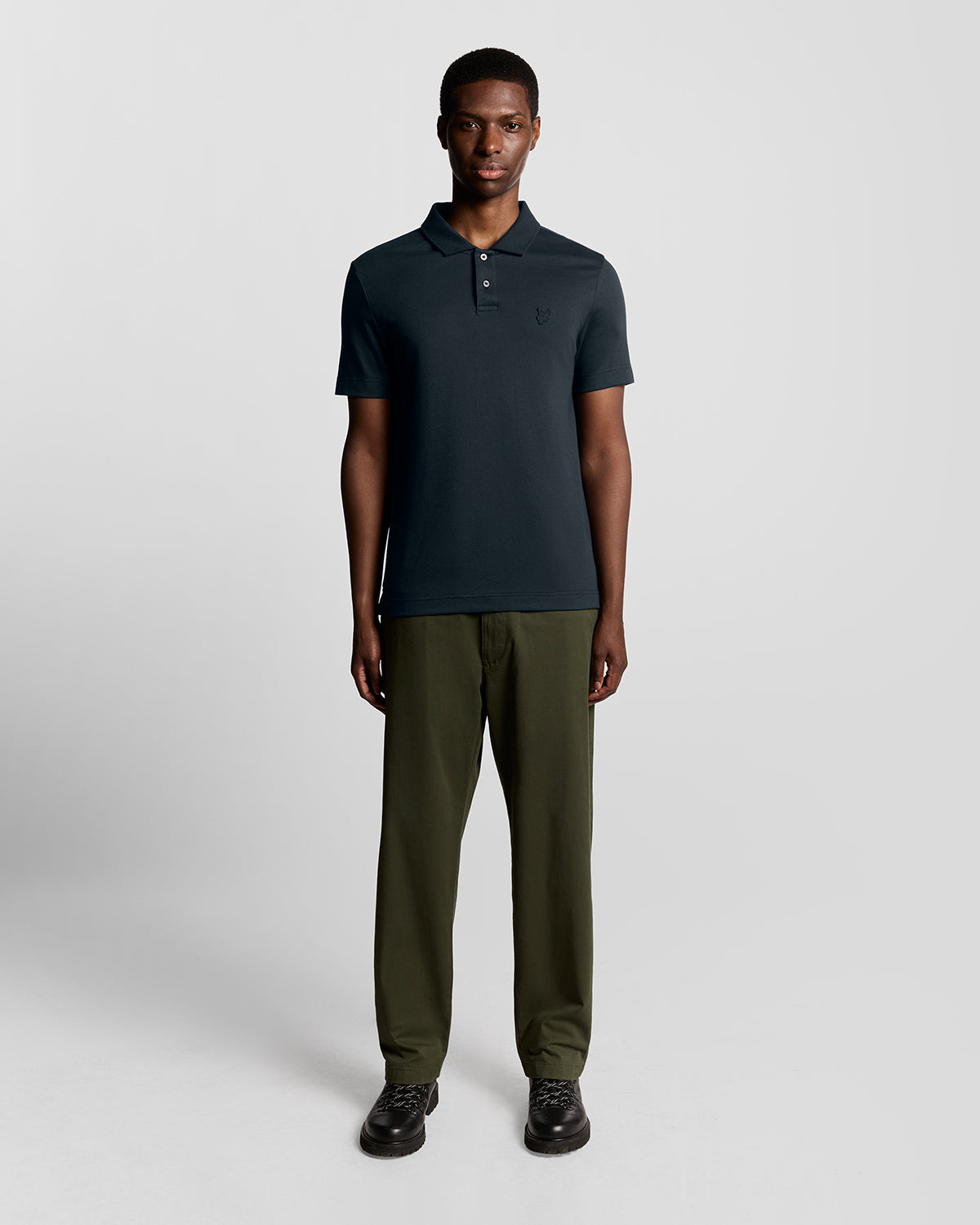 Lyle & Scott - Mens Interlock Polo Shirt - Carbon X898 - Wildvine Clothing, Spalding, Lincolnshire