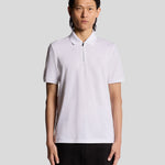 Lyle & Scott - Mens Superfine Pique Zip Polo Shirt - White 626 - Wildvine Clothing, Spalding, Lincolnshire