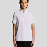 Lyle & Scott - Mens Superfine Pique Zip Polo Shirt - White 626 - Wildvine Clothing, Spalding, Lincolnshire