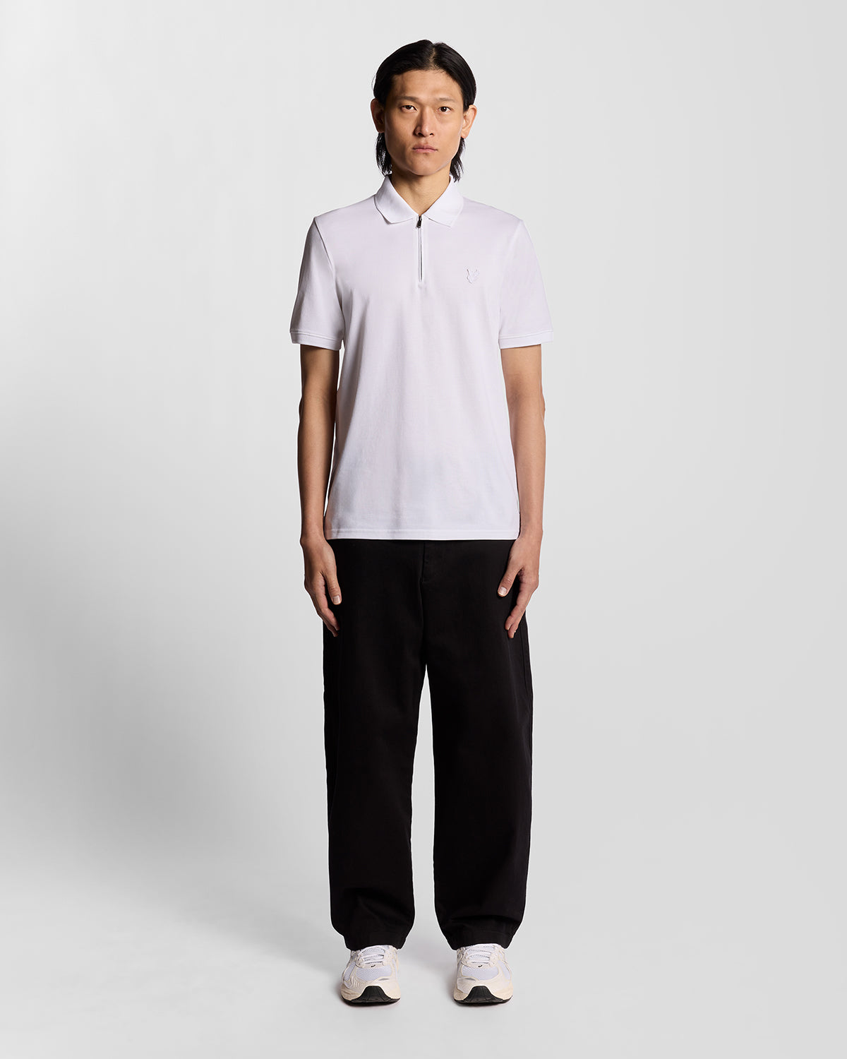 Lyle & Scott - Mens Superfine Pique Zip Polo Shirt - White 626 - Wildvine Clothing, Spalding, Lincolnshire