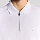 Lyle & Scott - Mens Superfine Pique Zip Polo Shirt -  White 626