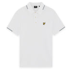 Lyle & Scott - Mens Fine Tipped Polo Shirt - White/Everglade - SP2402V Y162 - Wildvine Clothing, Spalding, Lincolnshire