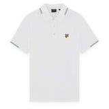 Lyle & Scott - Mens Fine Tipped Polo Shirt - White/Everglade - SP2402V Y162 - Wildvine Clothing, Spalding, Lincolnshire