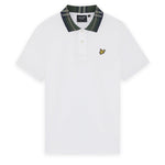 Lyle & Scott - Mens Tartan Collar Polo Shirt - 626 White - Wildvine Clothing, Spalding, Lincolnshire