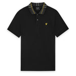 Lyle & Scott - Mens Tartan Collar Polo Shirt - Jet Black - SP2403V Z865 - Wildvine Clothing, Spalding, Lincolnshire