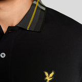 Lyle & Scott - Mens Tartan Collar Polo Shirt - Jet Black - SP2403V Z865 - Wildvine Clothing, Spalding, Lincolnshire