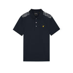 Lyle & Scott - Mens Check Panelled Polo Shirt - Dark Navy SP2470V Z271 - Wildvine Clothing, Spalding, Lincolnshire