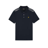 Lyle & Scott - Mens Check Panelled Polo Shirt - Dark Navy SP2470V Z271 - Wildvine Clothing, Spalding, Lincolnshire