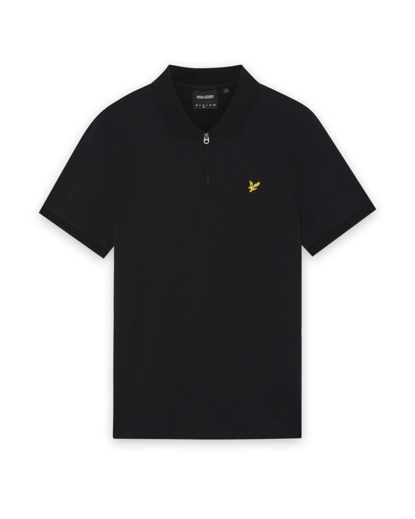 Lyle & Scott - Mens Quarter Zip Polo Shirt - Jet Black - SP2512V Z865 - Wildvine Clothing, Spalding, Lincolnshire