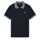 Lyle & Scott - Mens Birdseye Collar Polo Shirt - Dark Navy/Light Blue - SP2516V Y364 - Wildvine Clothing, Spalding, Lincolnshire