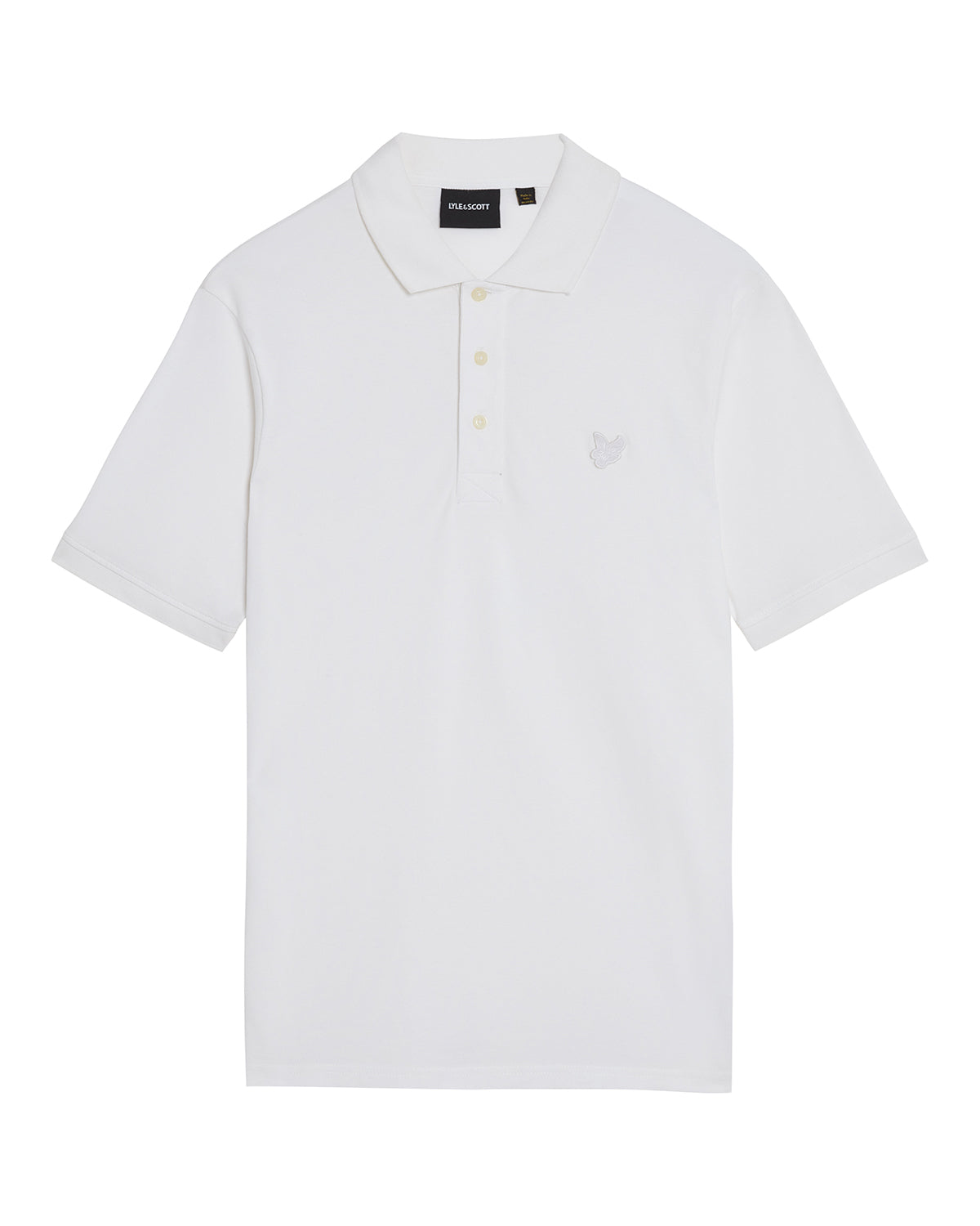Lyle & Scott - Mens Tonal Eagle Polo Shirt - White 626 - Wildvine Clothing, Spalding, Lincolnshire