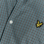 Lyle & Scott - Mens Fine Check Short Sleeve Shirt - Denim - Y130 SW2401V - Wildvine Clothing, Spalding, Lincolnshire