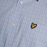 Lyle & Scott - Mens Short Sleeve Grid Check Shirt - Chalk Blue - W444 SW2415V - Wildvine Clothing, Spalding, Lincolnshire