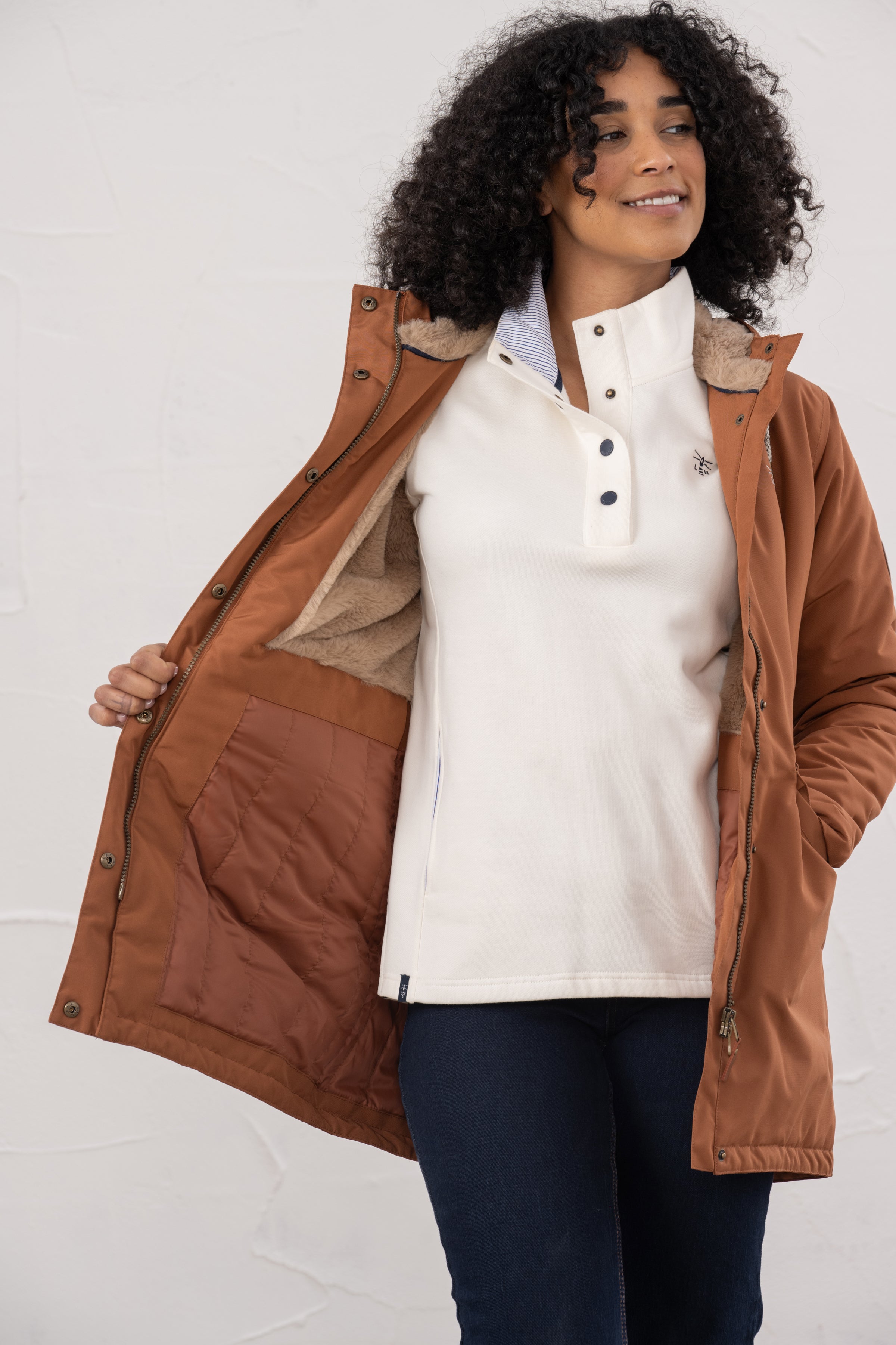 Lighthouse - Ladies Scarlet Coat - Rust - Wildvine Clothing, Spalding, Lincolnshire