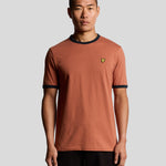 Lyle & Scott - Mens Ringer T-shirt - Brick/ Dark Navy X940 - Wildvine Clothing, Spalding, Lincolnshire