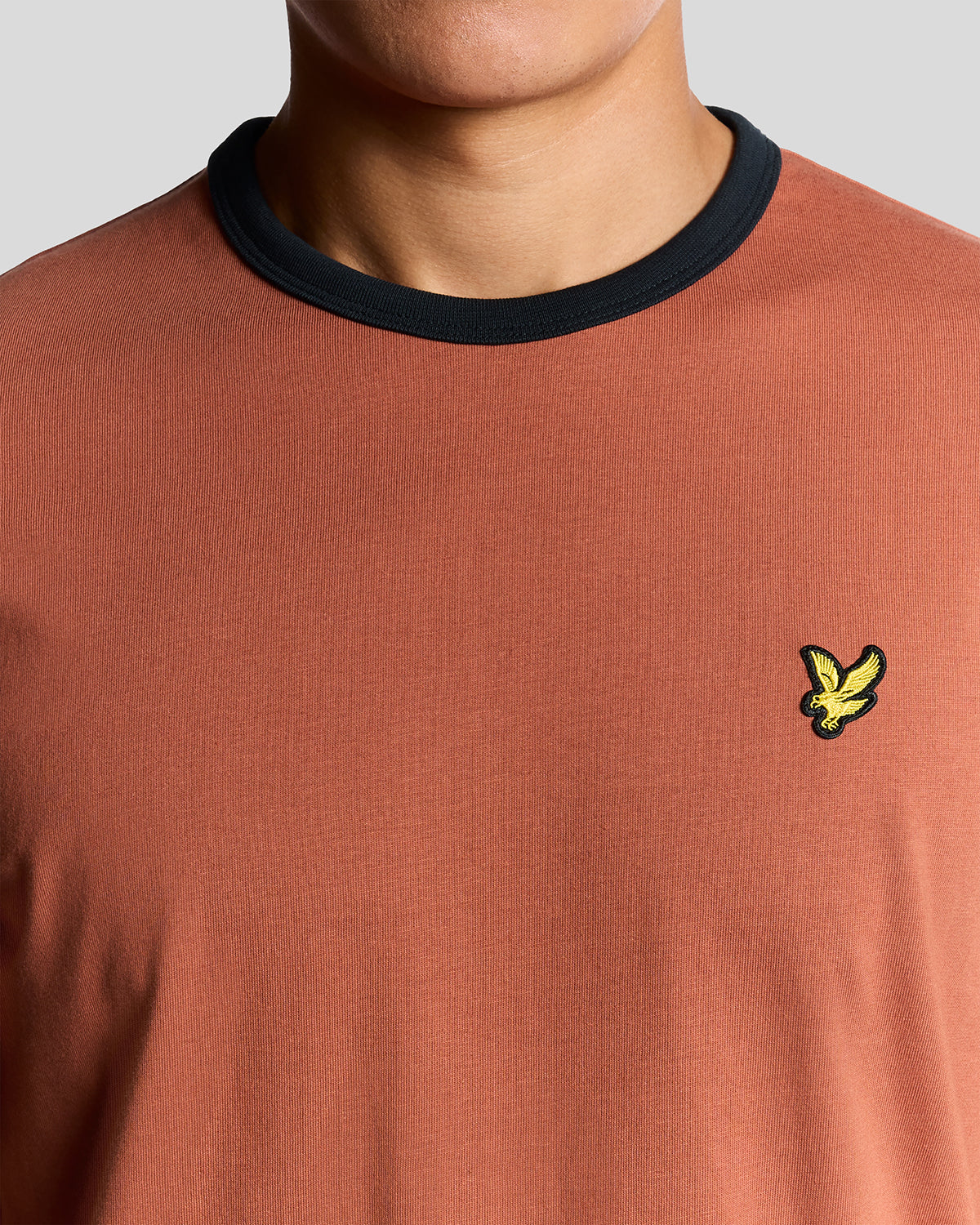 Lyle & Scott - Mens Ringer T-shirt - Brick/ Dark Navy X940 - Wildvine Clothing, Spalding, Lincolnshire