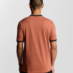 Lyle & Scott - Mens Ringer T-shirt - Brick/ Dark Navy X940 - Wildvine Clothing, Spalding, Lincolnshire