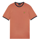 Lyle & Scott - Mens Ringer T-shirt - Brick/ Dark Navy X940 - Wildvine Clothing, Spalding, Lincolnshire