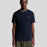 Lyle & Scott - Mens T-Shirt - Logo Ribbed - Dark Navy/ Bone White Y070 - Wildvine Clothing, Spalding, Lincolnshire